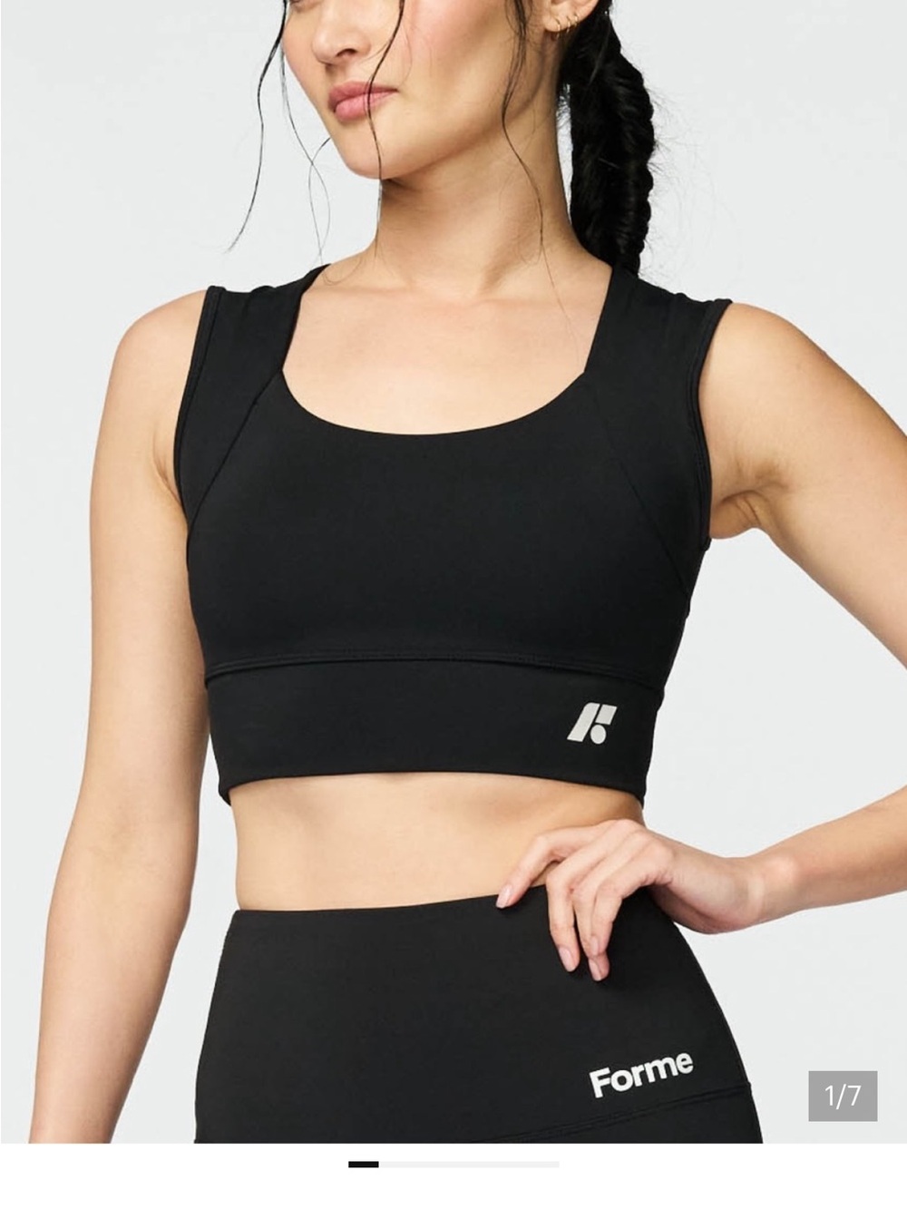 Forme size small power bra Black Supportive Scoop Sports Bra